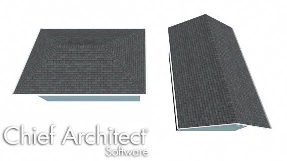 Hip and gable roofs created manually Hip and gable roofs created manually