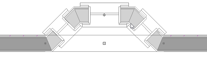 Selecting the bay window in plan view