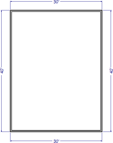 30' x 40' floor plan