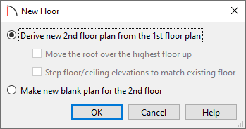 New Floor dialog with the Derive option selected