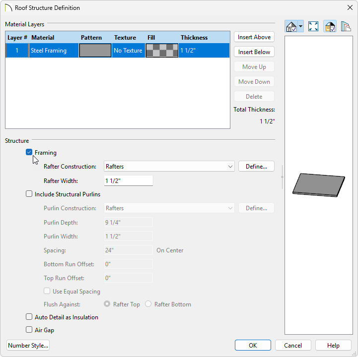 Edit your Roof Structure Definition.
