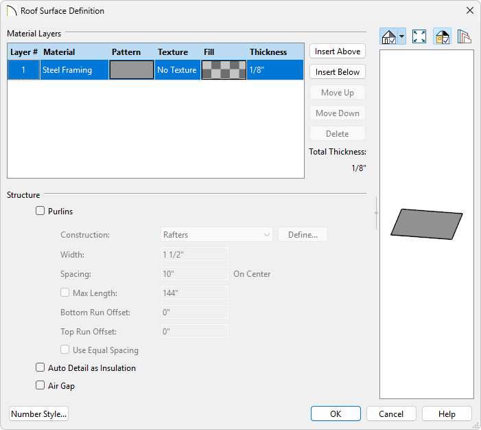 Edit your Roof Surface Definition.