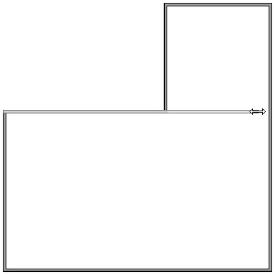 Floor plan view showing main house wall being extended behind garage to far wall