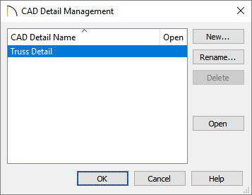 CAD Detail Management Dialog Find CAD details of framing in our management dialog