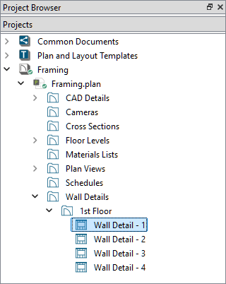 Use the Project Browser to navigate to your Wall Details.