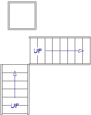 Placed a landing on the floor plan to modify into a winder