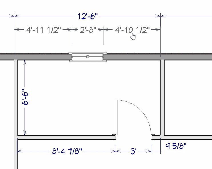 With the window selected we can use the dimensions on either side to accurately position it.