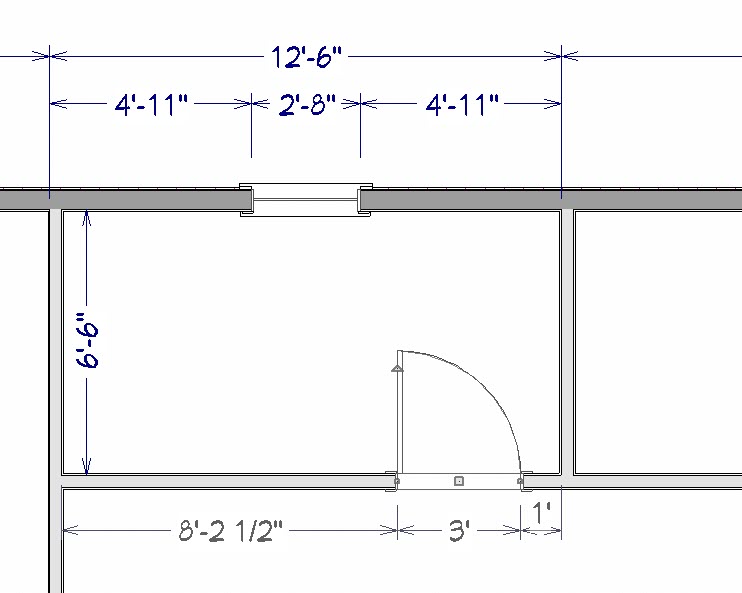 Using the dimension tools, we fine tuned the position of objects.