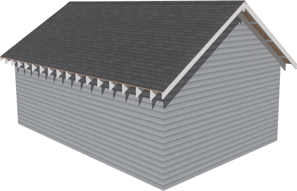 Fully exposed rafter tails