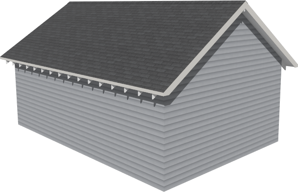 Partially exposed rafter tails