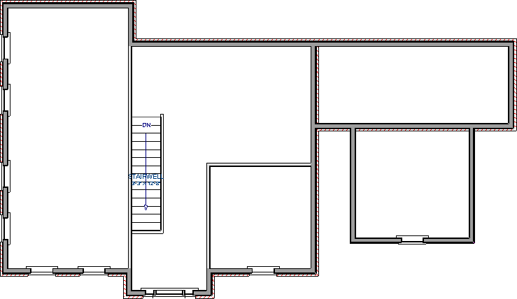 Stairwell created on the second floor