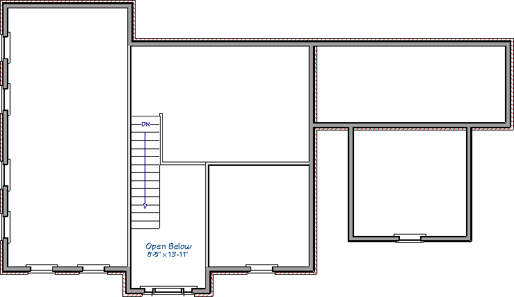 Stairwell has been defined as Open Below