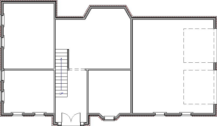 Floor plan with a bumpout for the entry