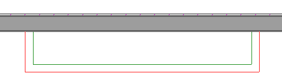 Drawing the molding line on the plan around the mantel