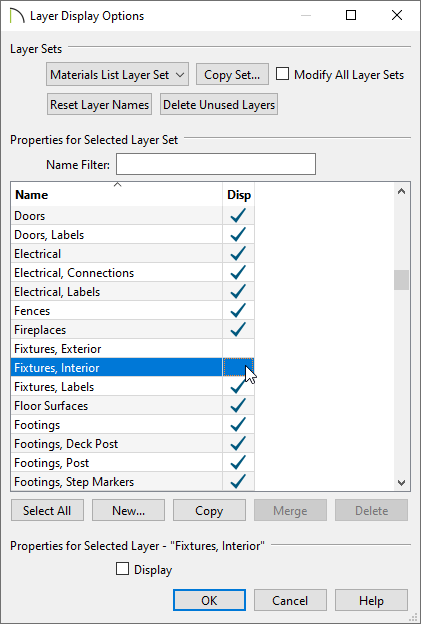 Unchecking the Fixtures, Interior layer