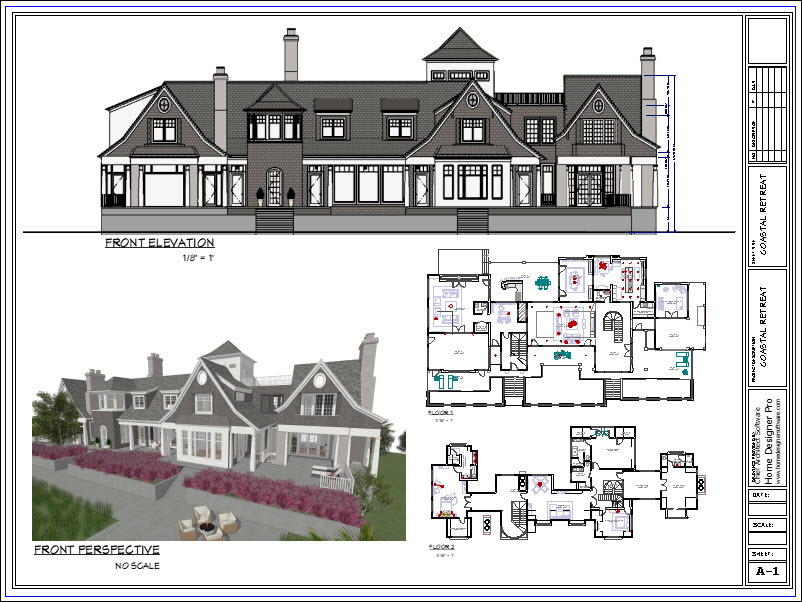 Layout page with multiple views on the sheet