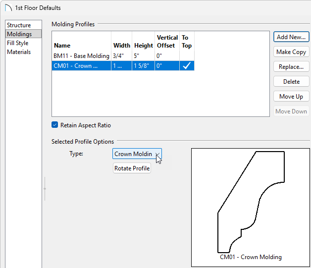 Check to make sure the new molding profile is all correct