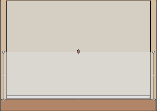 Wall being resized in an elevation view