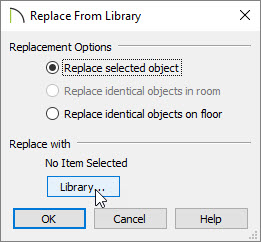 Replace the window from one in the library