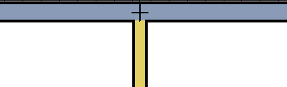 Placing a break on the wall near a room intersection