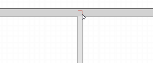 Wall selected, clicking on point along wall to add break