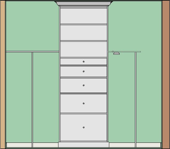 Placing shelves in a section view