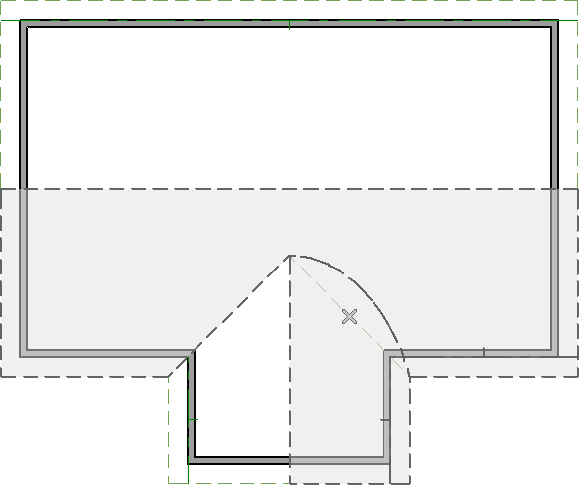 Using the Join Roof Planes tool to connect a curved roof plane to a flat roof plane