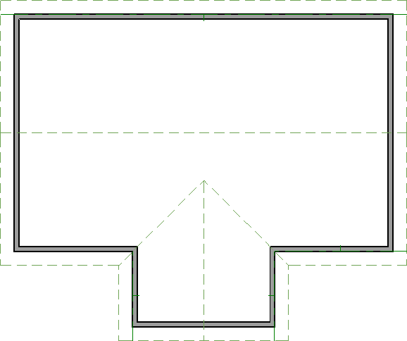 Roof planes displayed in a floor plan view