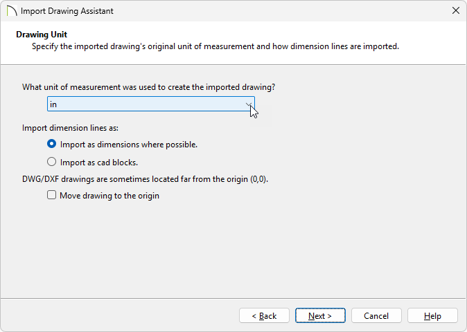 Choose your unit of measurement
