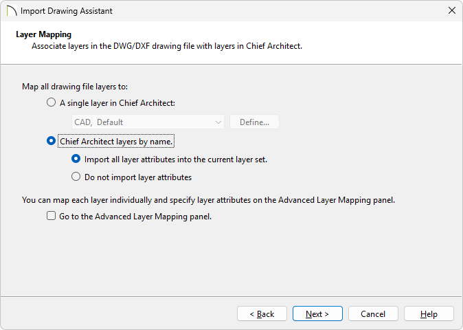 Choose the Import all layer attributes into the current layer set option