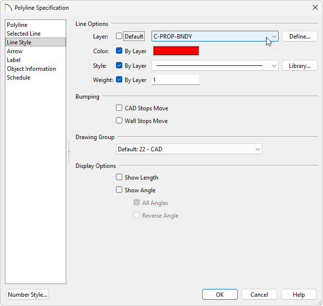 Find the layer the lot boundary is on