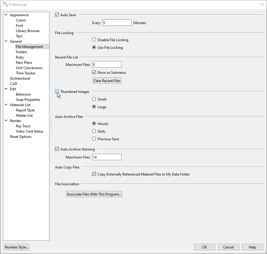 In preferences on the File Management tab check the box for Thumbnail Images and choose large or small.