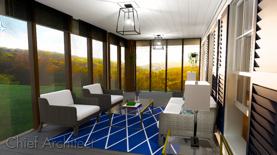 Creating a screened in porch with Chief Architect is easy to do.