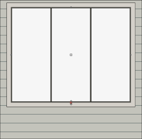 Adjusting a window in a cross section view