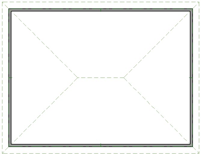 Automatic hip roof created on structure