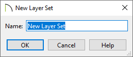 New Layer Set dialog where a name can be specified