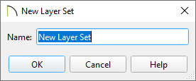 New Layer Set dialog where a name can be specified