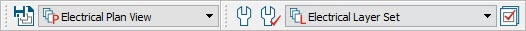 Saved Plan View Control drop-downand the Active Layer Set Control drop-down