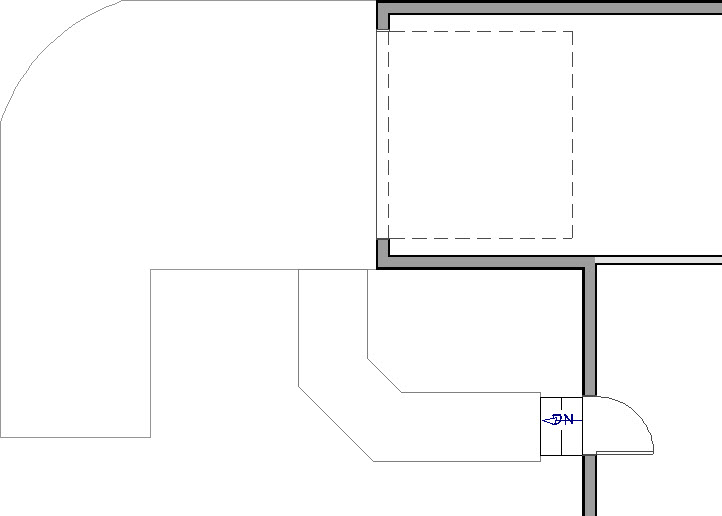 Connecting a third sidewalk section