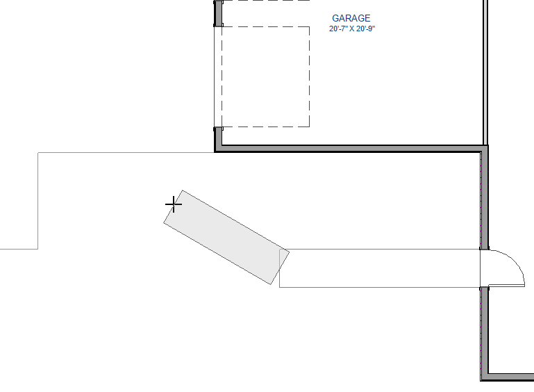 Adding an angled second section of sidewalk