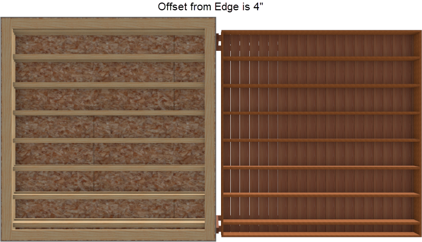 Ledger Board Offset specified at 4".