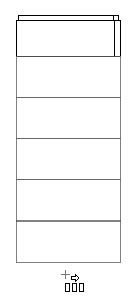 Multiple Copy Vertical stack of six bricks and multiple copy symbol