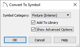 Convert To Symbol dialog where the category can be specified