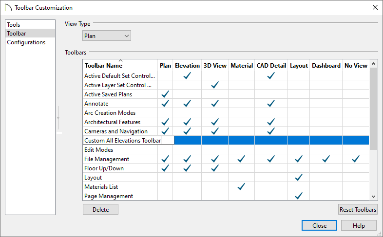Toolbars can be renamed in the toolbar customization dialog.