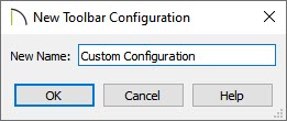 Name the new toolbar configuration