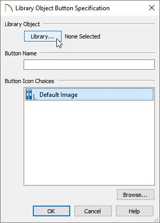 Changing the library object for the library object specification.