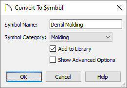 Convert to Symbol dialog box