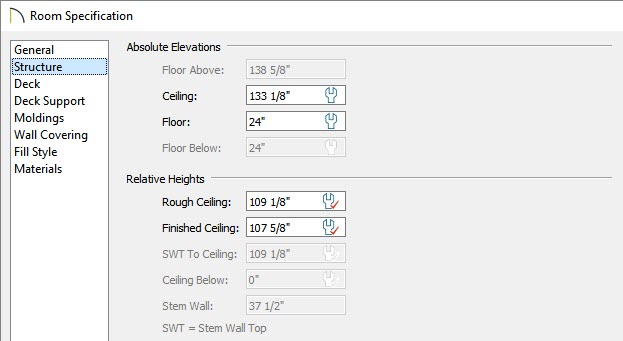 Adjust the Floor value to be different than what is set for the adjacent room