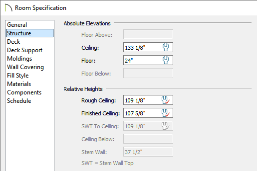 Adjust the Floor value to be different than what is set for the adjacent room