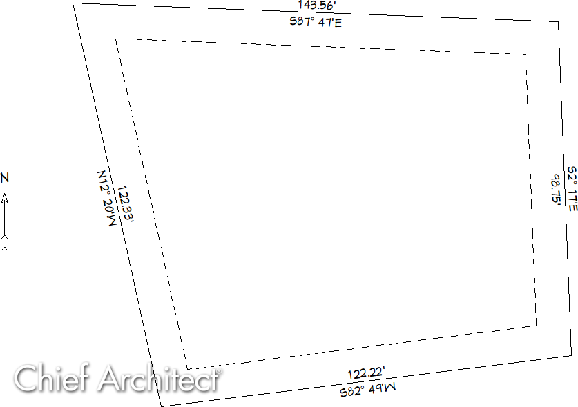 Using the CAD tools you can create a plot plan in Home Designer.